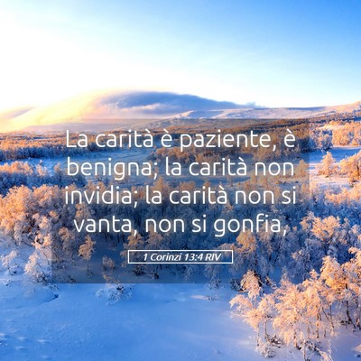 Picture 05 - 1 Corinzi 13:4 RIV - La carità è paziente, è benigna; la carità - Bible Verse Picture
