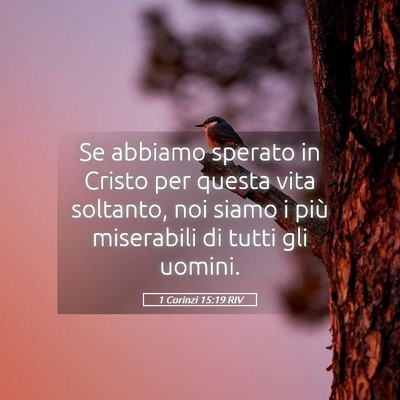 Picture 05 - 1 Corinzi 15:19 RIV - Se abbiamo sperato in Cristo per questa vita - Bible Verse Picture