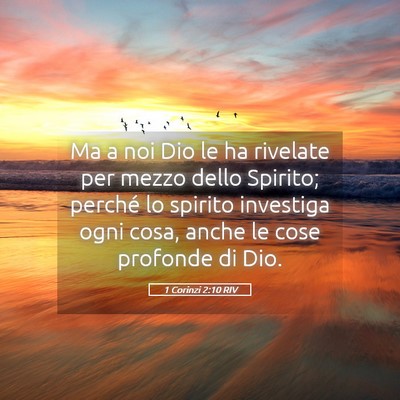 Picture 05 - 1 Corinzi 2:10 RIV - Ma a noi Dio le ha rivelate per mezzo dello - Bible Verse Picture