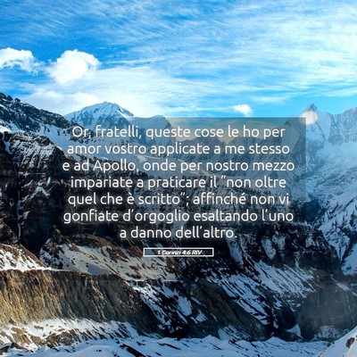 Picture 05 - 1 Corinzi 4:6 RIV - Or, fratelli, queste cose le ho per amor vostro - Bible Verse Picture