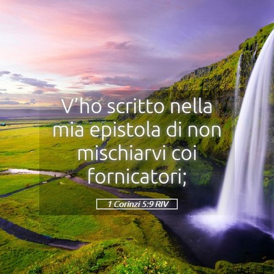 Picture 05 - 1 Corinzi 5:9 RIV - V’ho scritto nella mia epistola di non - Bible Verse Picture