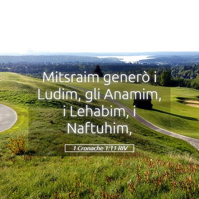 Picture 05 - 1 Cronache 1:11 RIV - Mitsraim generò i Ludim, gli Anamim, i Lehabim, - Bible Verse Picture