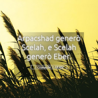 Picture 05 - 1 Cronache 1:18 RIV - Arpacshad generò Scelah, e Scelah generò - Bible Verse Picture