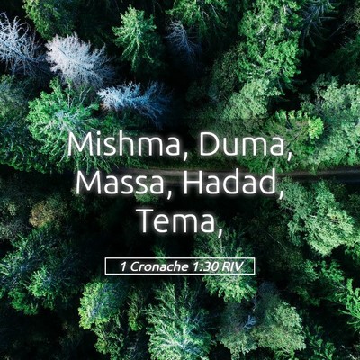 Picture 05 - 1 Cronache 1:30 RIV - Mishma, Duma, Massa, Hadad, - Bible Verse Picture