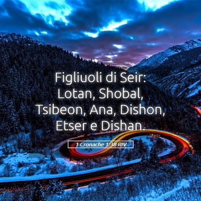Picture 05 - 1 Cronache 1:38 RIV - Figliuoli di Seir: Lotan, Shobal, Tsibeon, Ana, - Bible Verse Picture