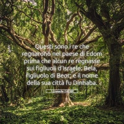 Picture 05 - 1 Cronache 1:43 RIV - Questi sono i re che regnarono nel paese di Edom - Bible Verse Picture