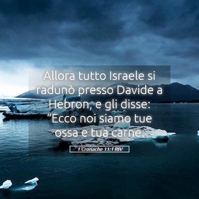 Picture 05 - 1 Cronache 11:1 RIV - Allora tutto Israele si radunò presso Davide a - Bible Verse Picture