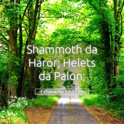 Picture 05 - 1 Cronache 11:27 RIV - Shammoth da Haror; Helets da - Bible Verse Picture