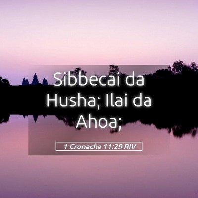 Picture 05 - 1 Cronache 11:29 RIV - Sibbecai da Husha; Ilai da - Bible Verse Picture
