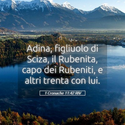Picture 05 - 1 Cronache 11:42 RIV - Adina, figliuolo di Sciza, il Rubenita, capo dei - Bible Verse Picture