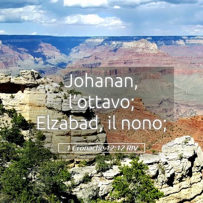 Picture 05 - 1 Cronache 12:12 RIV - Johanan, l’ottavo; Elzabad, il - Bible Verse Picture