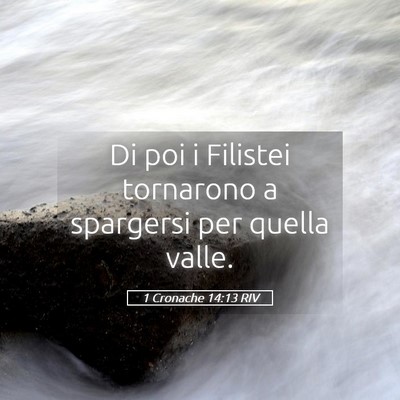 Picture 05 - 1 Cronache 14:13 RIV - Di poi i Filistei tornarono a spargersi per - Bible Verse Picture