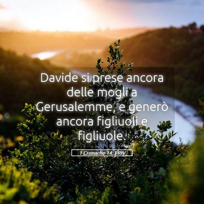 Picture 05 - 1 Cronache 14:3 RIV - Davide si prese ancora delle mogli a Gerusalemme, - Bible Verse Picture