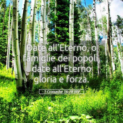 Picture 05 - 1 Cronache 16:28 RIV - Date all’Eterno, o famiglie dei popoli, date - Bible Verse Picture