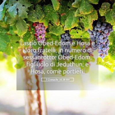 Picture 05 - 1 Cronache 16:38 RIV - Lasciò Obed-Edom e Hosa e i loro fratelli, in - Bible Verse Picture