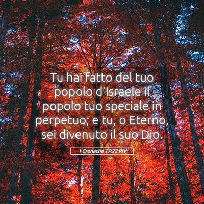 Picture 05 - 1 Cronache 17:22 RIV - Tu hai fatto del tuo popolo d’Israele il popolo - Bible Verse Picture