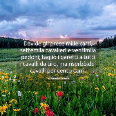 Picture 05 - 1 Cronache 18:4 RIV - Davide gli prese mille carri, settemila cavalieri - Bible Verse Picture