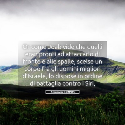 Picture 05 - 1 Cronache 19:10 RIV - Or come Joab vide che quelli eran pronti ad - Bible Verse Picture
