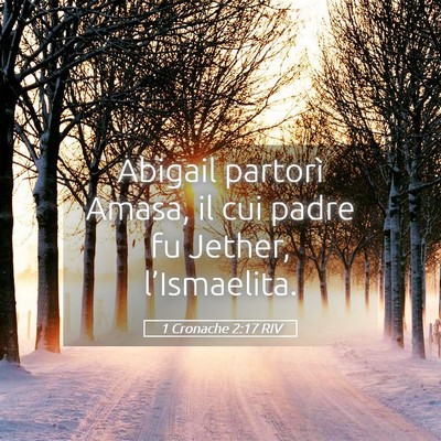 Picture 05 - 1 Cronache 2:17 RIV - Abigail partorì Amasa, il cui padre fu Jether, - Bible Verse Picture