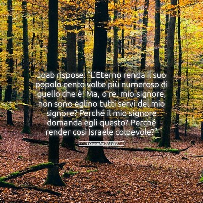 Picture 05 - 1 Cronache 21:3 RIV - Joab rispose: “L’Eterno renda il suo popolo - Bible Verse Picture