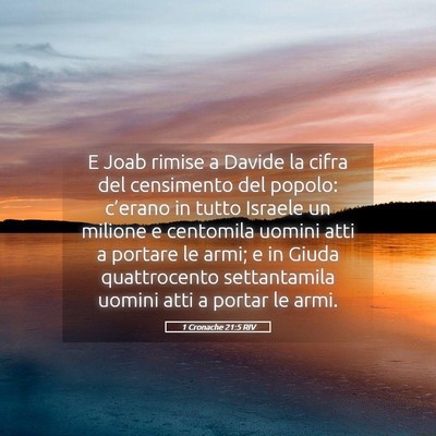 Picture 05 - 1 Cronache 21:5 RIV - E Joab rimise a Davide la cifra del censimento - Bible Verse Picture