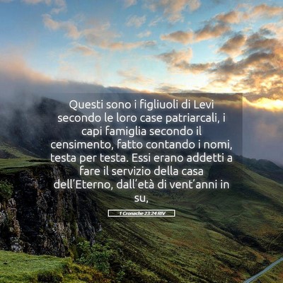 Picture 05 - 1 Cronache 23:24 RIV - Questi sono i figliuoli di Levi secondo le loro - Bible Verse Picture