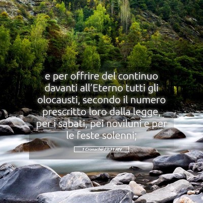 Picture 05 - 1 Cronache 23:31 RIV - e per offrire del continuo davanti all’Eterno - Bible Verse Picture