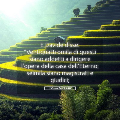 Picture 05 - 1 Cronache 23:4 RIV - E Davide disse: “Ventiquattromila di questi - Bible Verse Picture