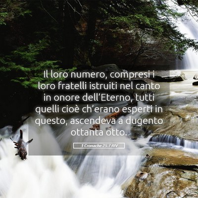 Picture 05 - 1 Cronache 25:7 RIV - Il loro numero, compresi i loro fratelli istruiti - Bible Verse Picture