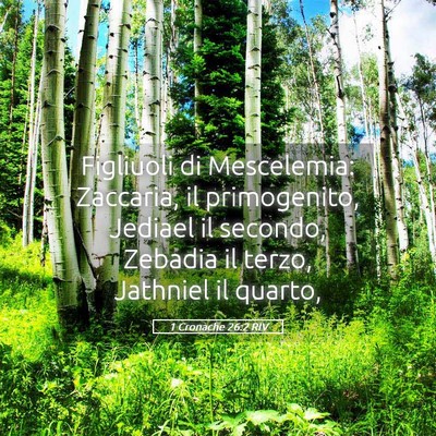 Picture 05 - 1 Cronache 26:2 RIV - Figliuoli di Mescelemia: Zaccaria, il - Bible Verse Picture