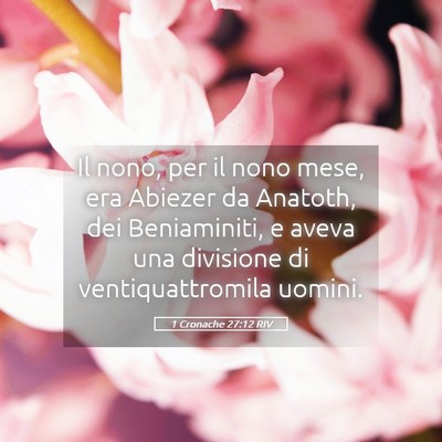 Picture 05 - 1 Cronache 27:12 RIV - Il nono, per il nono mese, era Abiezer da - Bible Verse Picture