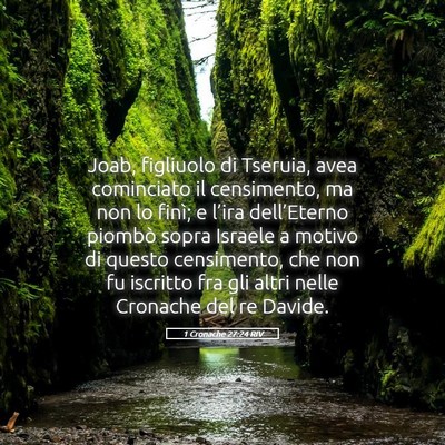 Picture 05 - 1 Cronache 27:24 RIV - Joab, figliuolo di Tseruia, avea cominciato il - Bible Verse Picture