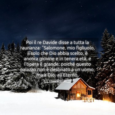 Picture 05 - 1 Cronache 29:1 RIV - Poi il re Davide disse a tutta la raunanza: - Bible Verse Picture