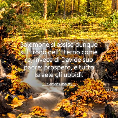 Picture 05 - 1 Cronache 29:23 RIV - Salomone si assise dunque sul trono dell’Eterno - Bible Verse Picture