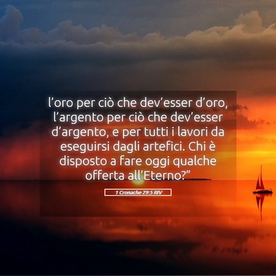 Picture 05 - 1 Cronache 29:5 RIV - l’oro per ciò che dev’esser d’oro, - Bible Verse Picture