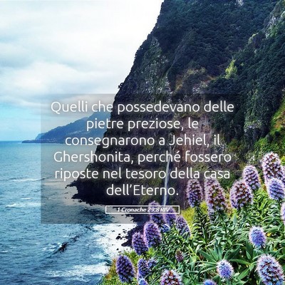 Picture 05 - 1 Cronache 29:8 RIV - Quelli che possedevano delle pietre preziose, le - Bible Verse Picture
