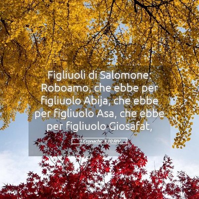 Picture 05 - 1 Cronache 3:10 RIV - Figliuoli di Salomone: Roboamo, che ebbe per - Bible Verse Picture