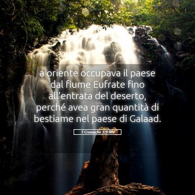 Picture 05 - 1 Cronache 5:9 RIV - a oriente occupava il paese dal fiume Eufrate - Bible Verse Picture