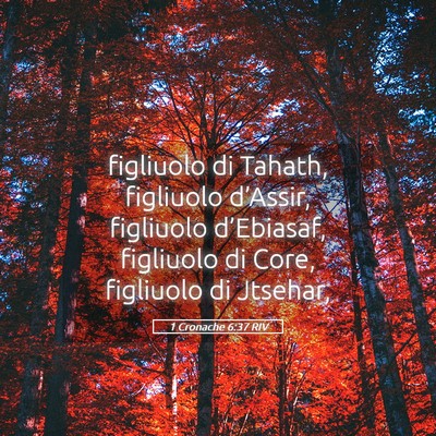 Picture 05 - 1 Cronache 6:37 RIV - figliuolo di Tahath, figliuolo d’Assir, - Bible Verse Picture