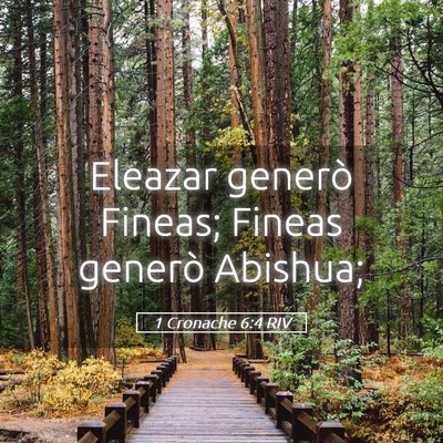 Picture 05 - 1 Cronache 6:4 RIV - Eleazar generò Fineas; Fineas generò - Bible Verse Picture