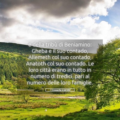 Picture 05 - 1 Cronache 6:60 RIV - e della tribù di Beniamino: Gheba e il suo - Bible Verse Picture