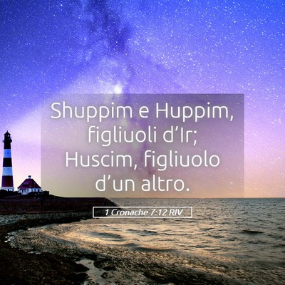 Picture 05 - 1 Cronache 7:12 RIV - Shuppim e Huppim, figliuoli d’Ir; Huscim, - Bible Verse Picture