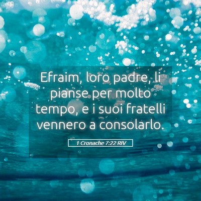 Picture 05 - 1 Cronache 7:22 RIV - Efraim, loro padre, li pianse per molto tempo, e - Bible Verse Picture