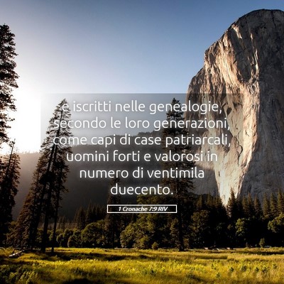 Picture 05 - 1 Cronache 7:9 RIV - e iscritti nelle genealogie, secondo le loro - Bible Verse Picture
