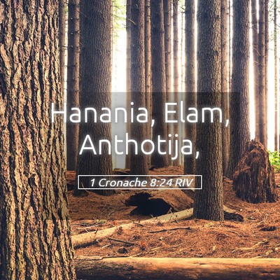 Picture 05 - 1 Cronache 8:24 RIV - Hanania, Elam, - Bible Verse Picture