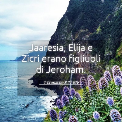 Picture 05 - 1 Cronache 8:27 RIV - Jaaresia, Elija e Zicri erano figliuoli di - Bible Verse Picture