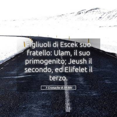 Picture 05 - 1 Cronache 8:39 RIV - Figliuoli di Escek suo fratello: Ulam, il suo - Bible Verse Picture
