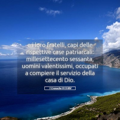 Picture 05 - 1 Cronache 9:13 RIV - e i loro fratelli, capi delle rispettive case - Bible Verse Picture