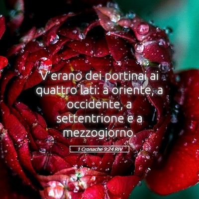 Picture 05 - 1 Cronache 9:24 RIV - V’erano dei portinai ai quattro lati: a - Bible Verse Picture