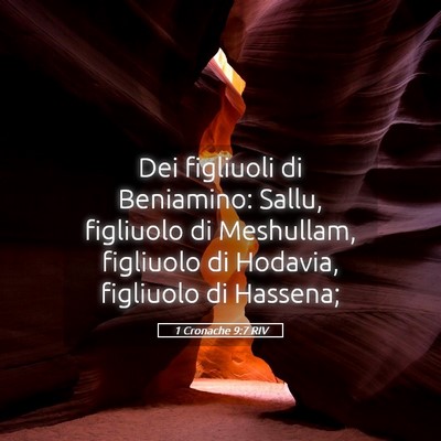 Picture 05 - 1 Cronache 9:7 RIV - Dei figliuoli di Beniamino: Sallu, figliuolo di - Bible Verse Picture